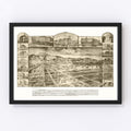 Vintage Map of San Jacinto, California 1886