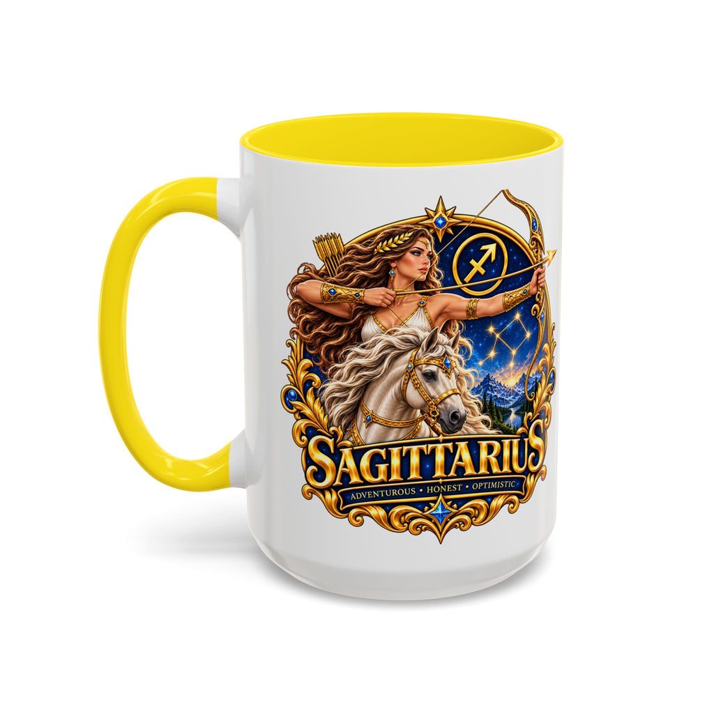 Sagittarius Accent Coffee Mug — Zodiac Archer Design (11/15oz)