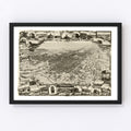Vintage Map of Stockton, California 1890
