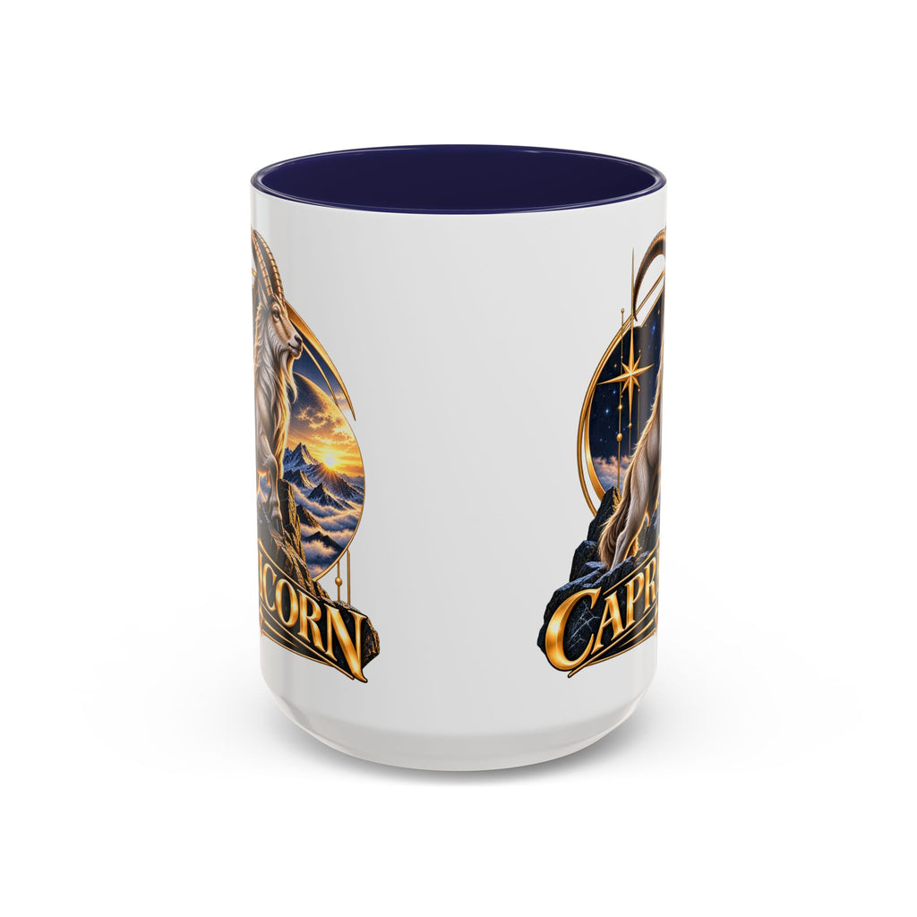 Capricorn Zodiac Coffee Mug — Astrological Goat Accent Mug (11/15oz)