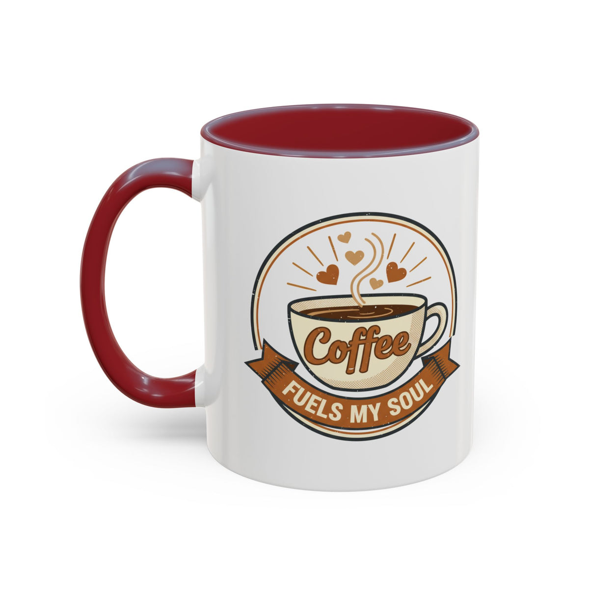 Coffee Mug - "Coffee Fuels My Soul" Accent Ceramic Mug (11/15oz)