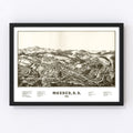 Vintage Map of Warner, New Hampshire 1887