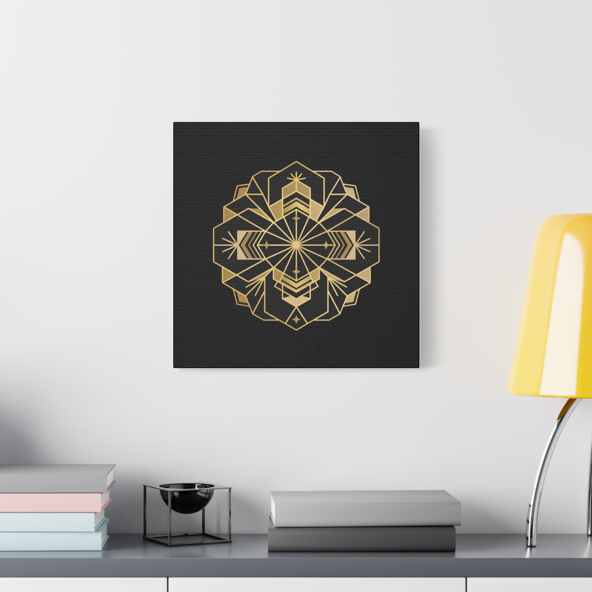Gold Geometric Mandala Canvas