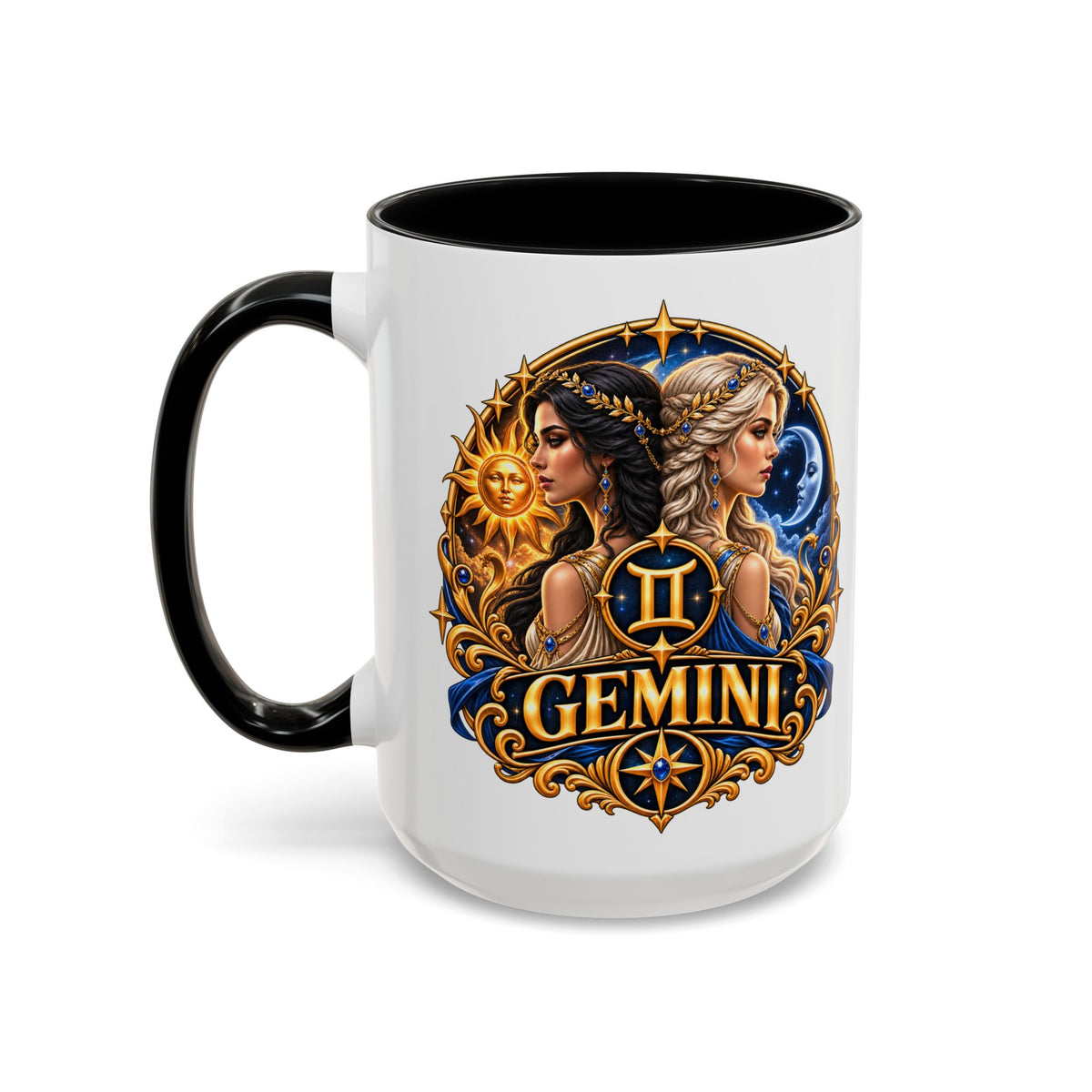 Gemini Zodiac Coffee Mug — Gemini Sign Astrology Accent Mug (11/15oz)