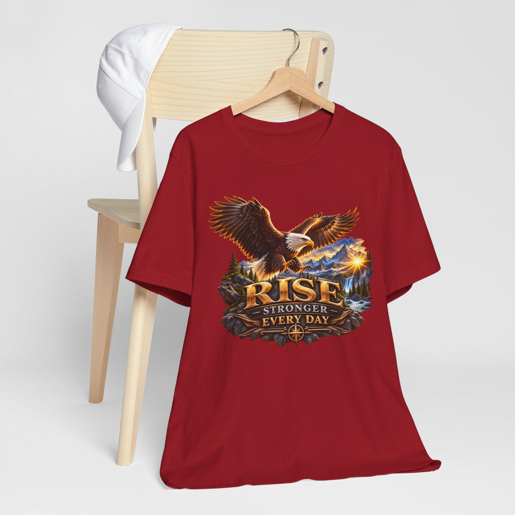 Rise Stronger Every Day Eagle T-Shirt — Inspirational Outdoors Graphic Tee