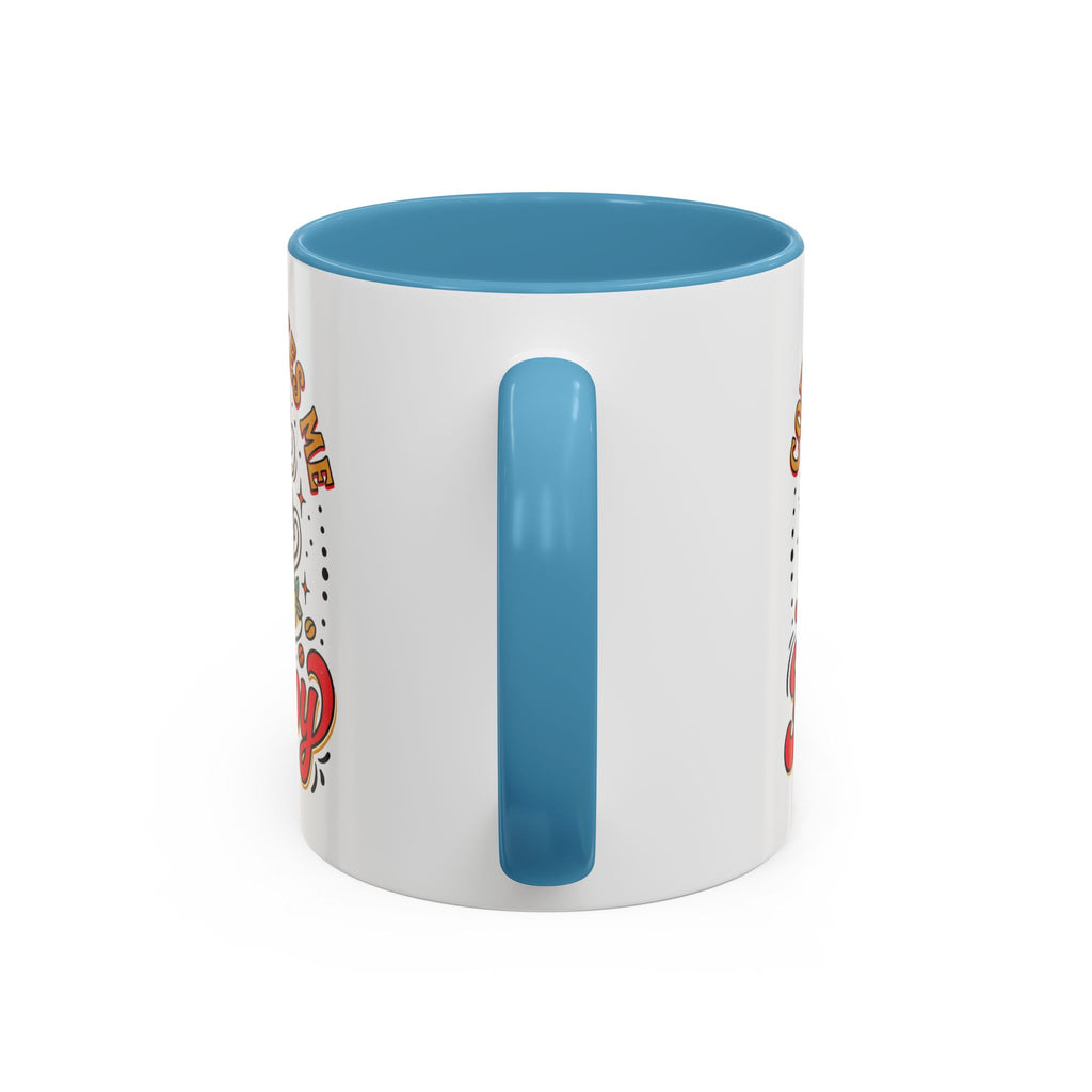 Coffee Mug — "Coffee Makes Me Happy" Cute Retro Accent Mug (11/15oz)