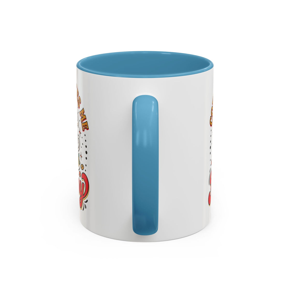 Coffee Mug — "Coffee Makes Me Happy" Cute Retro Accent Mug (11/15oz)