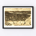 Vintage Map of Boston, Massachusetts 1905