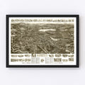 Vintage Map of Canton, Massachusetts 1918