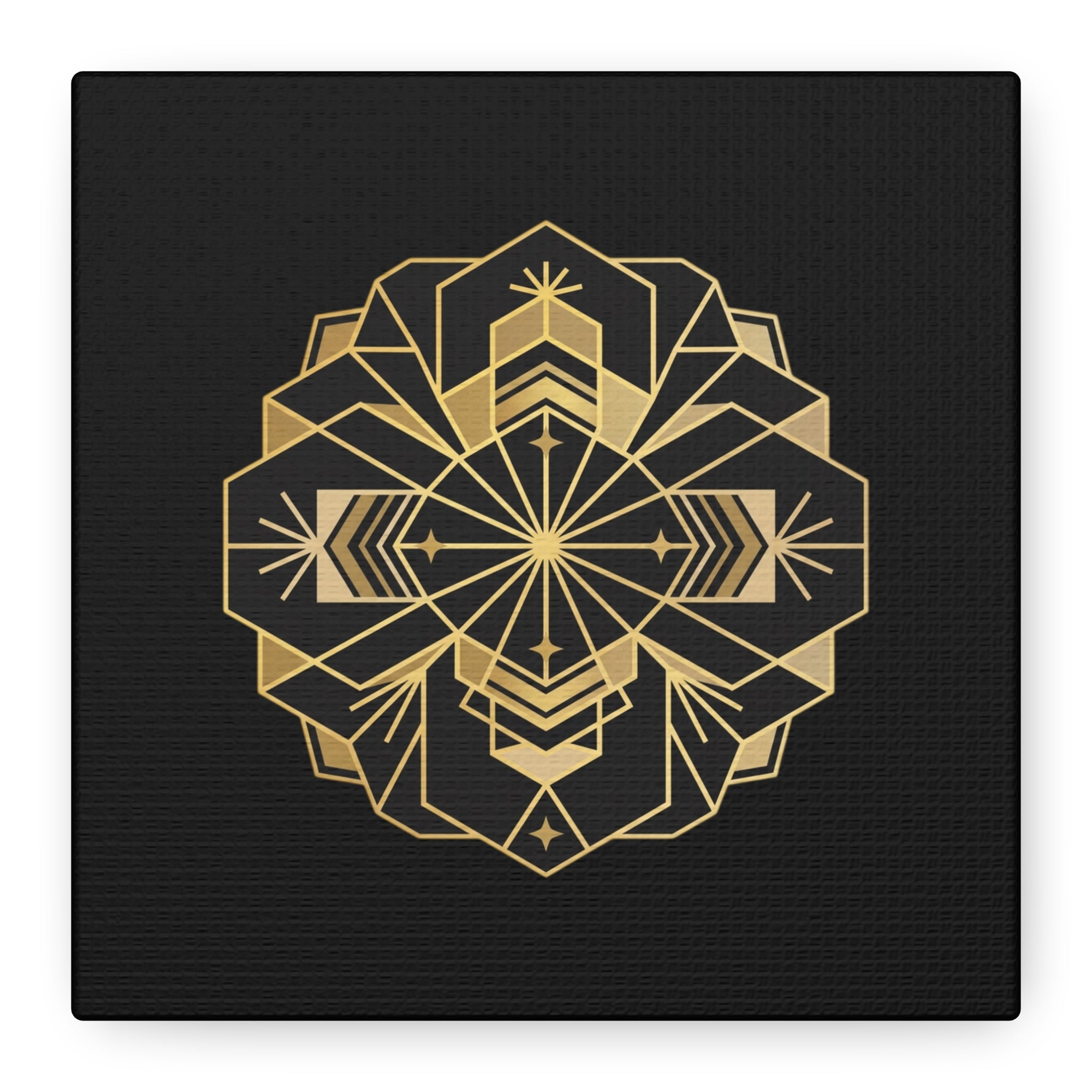 Gold Geometric Mandala Canvas