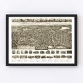 Vintage Map of Haverhill, Massachusetts 1914