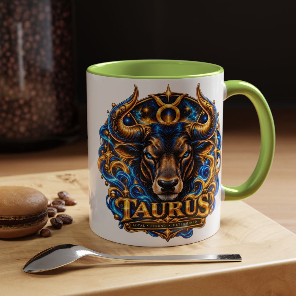 Taurus Coffee Mug — Zodiac Bull Accent Mug (11/15oz)