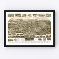 Vintage Map of Westerly, Rhode Island 1911