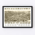 Vintage Map of Ansonia, Connecticut 1921