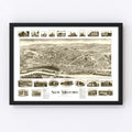 Vintage Map of New Milford, Connecticut 1906