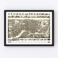 Vintage Map of Norwich, Connecticut 1912