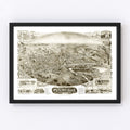 Vintage Map of Plainville, Connecticut 1907