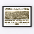 Vintage Map of Willimantic, Connecticut 1909