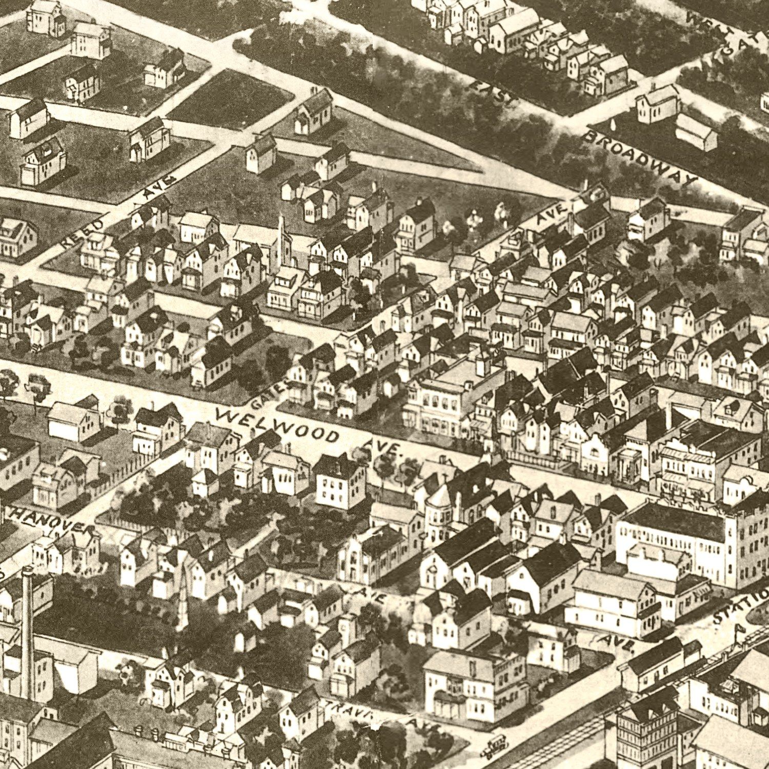 Vintage Map of Lindenhurst, New York 1926