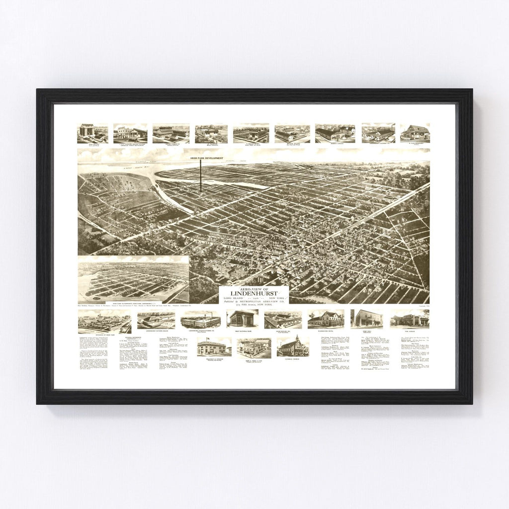 Vintage Map of Lindenhurst, New York 1926