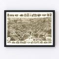 Vintage Map of Middletown, New York 1921