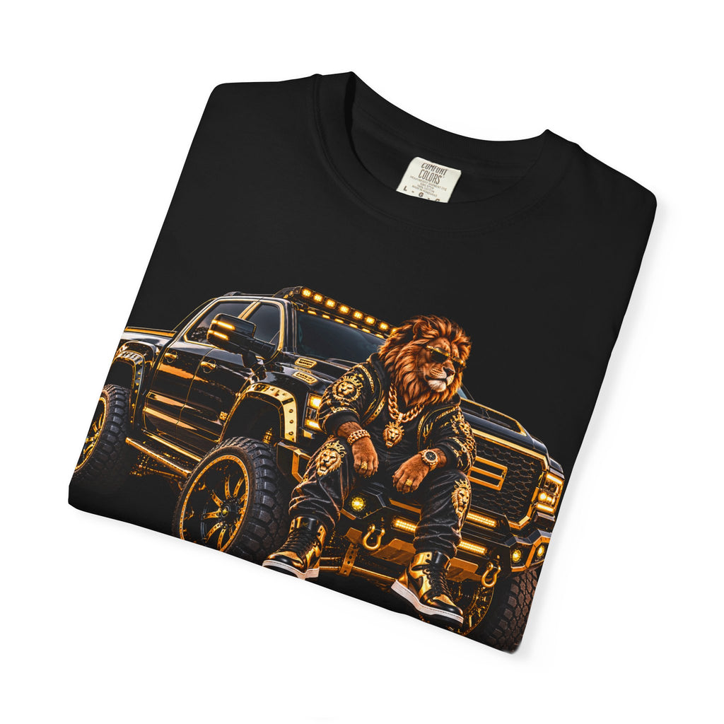 Lion Truck Graphic T-Shirt — Bold Off‑Road Crew Tee