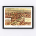 Vintage Map of New York City, New York 1910