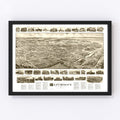 Vintage Map of Patchogue, New York 1905