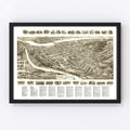 Vintage Map of Port Jervis, New York 1920