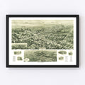 Vintage Map of Absecon, New Jersey 1924