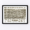 Vintage Map of Hammonton, New Jersey 1926