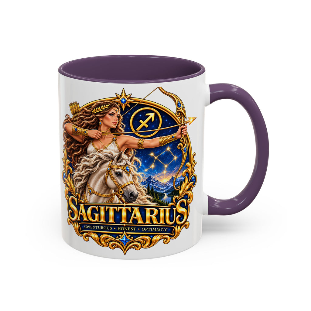 Sagittarius Accent Coffee Mug — Zodiac Archer Design (11/15oz)
