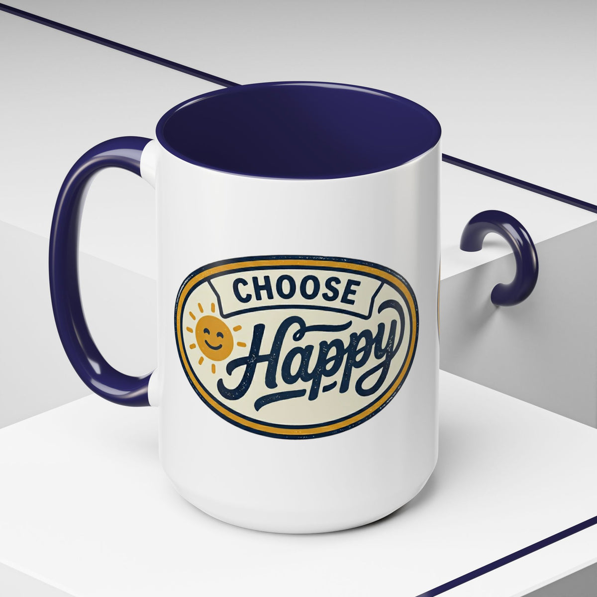 Choose Happy Coffee Mug — Inspirational Ceramic Accent Mug (11/15oz)