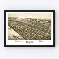 Vintage Map of Beaver, Pennsylvania 1900