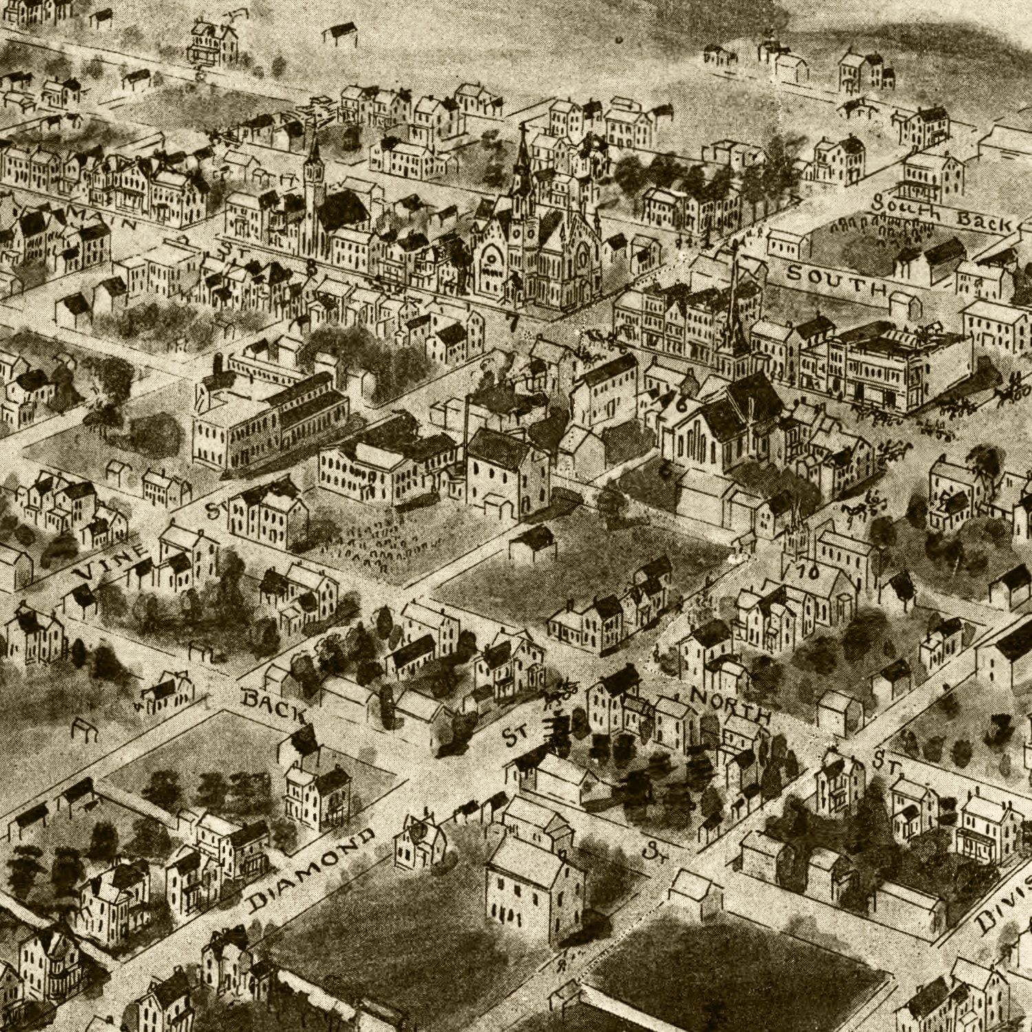 Vintage Map of Berlin, Pennsylvania 1905