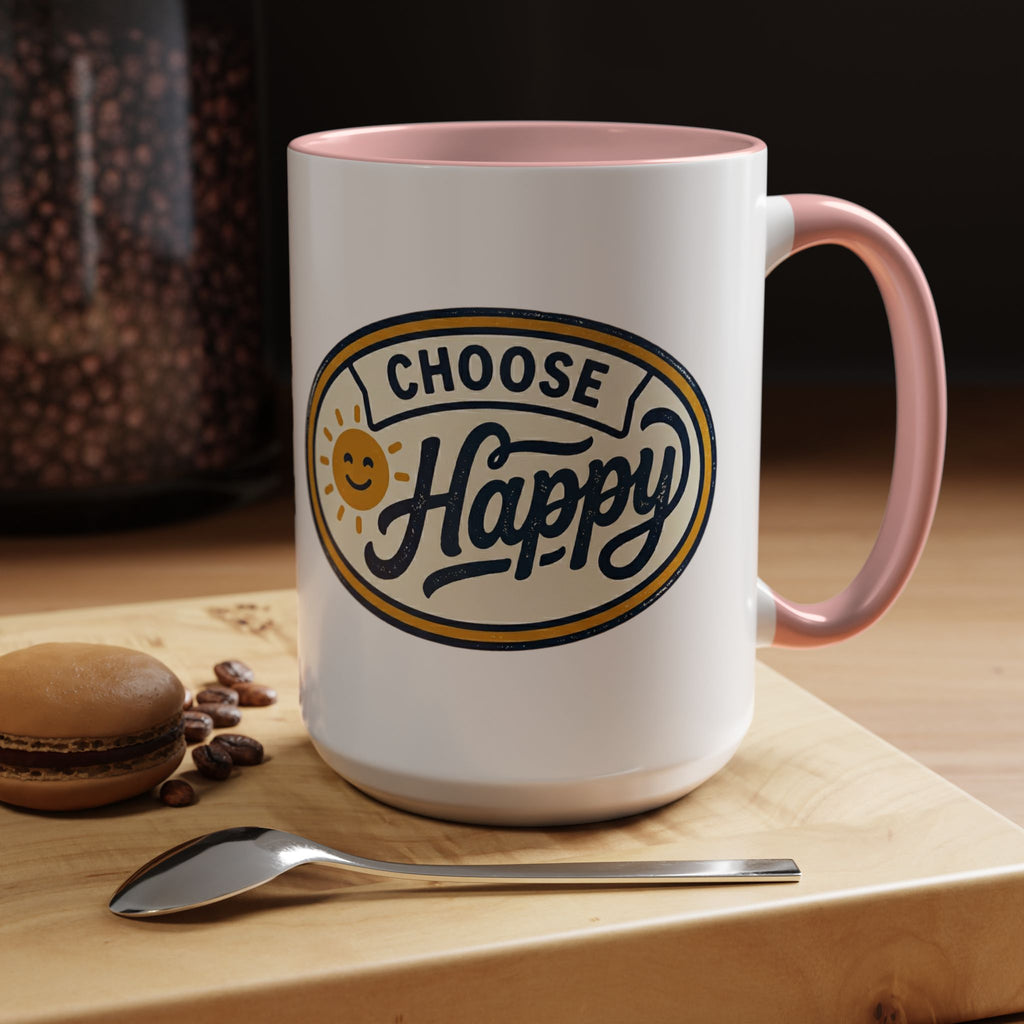 Choose Happy Coffee Mug — Inspirational Ceramic Accent Mug (11/15oz)
