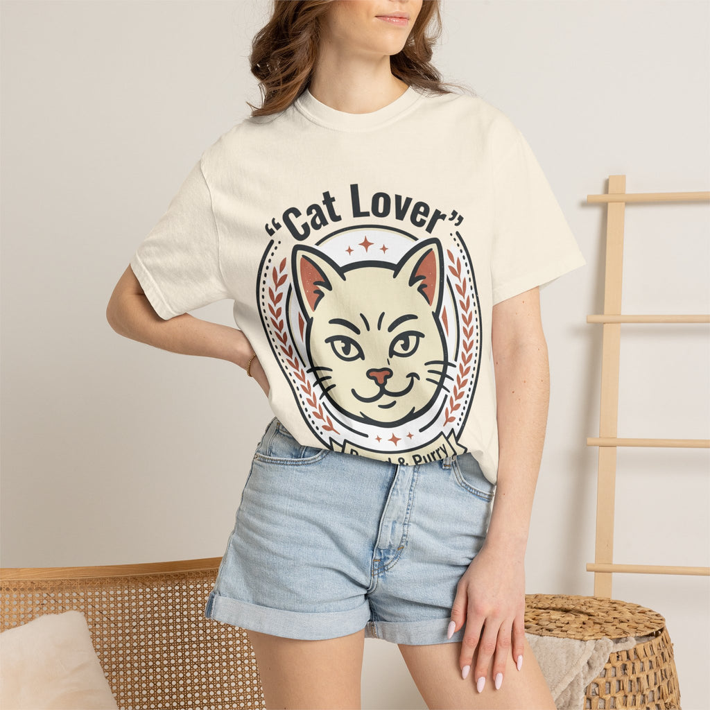 Cat Lover T-Shirt — "Proud & Purry" Retro Cat Graphic Tee