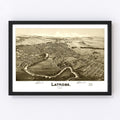 Vintage Map of Latrobe, Pennsylvania 1900