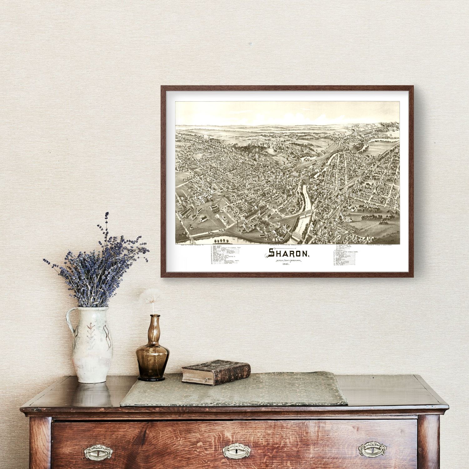 Vintage Map of Sharon, Pennsylvania 1901