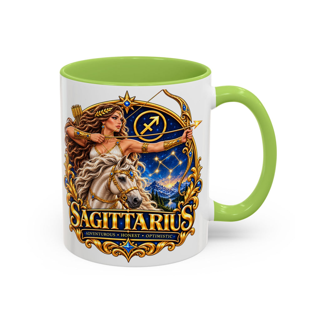 Sagittarius Accent Coffee Mug — Zodiac Archer Design (11/15oz)