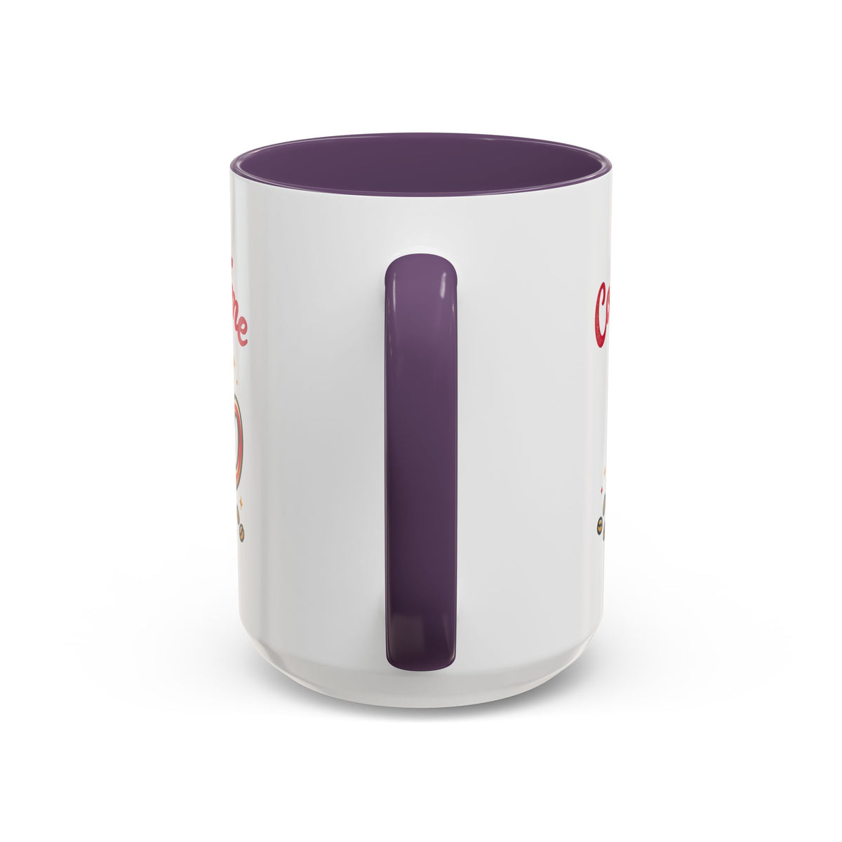 Coffee Mug - "Coffee Time" Red Accent Ceramic Mug (11/15oz)