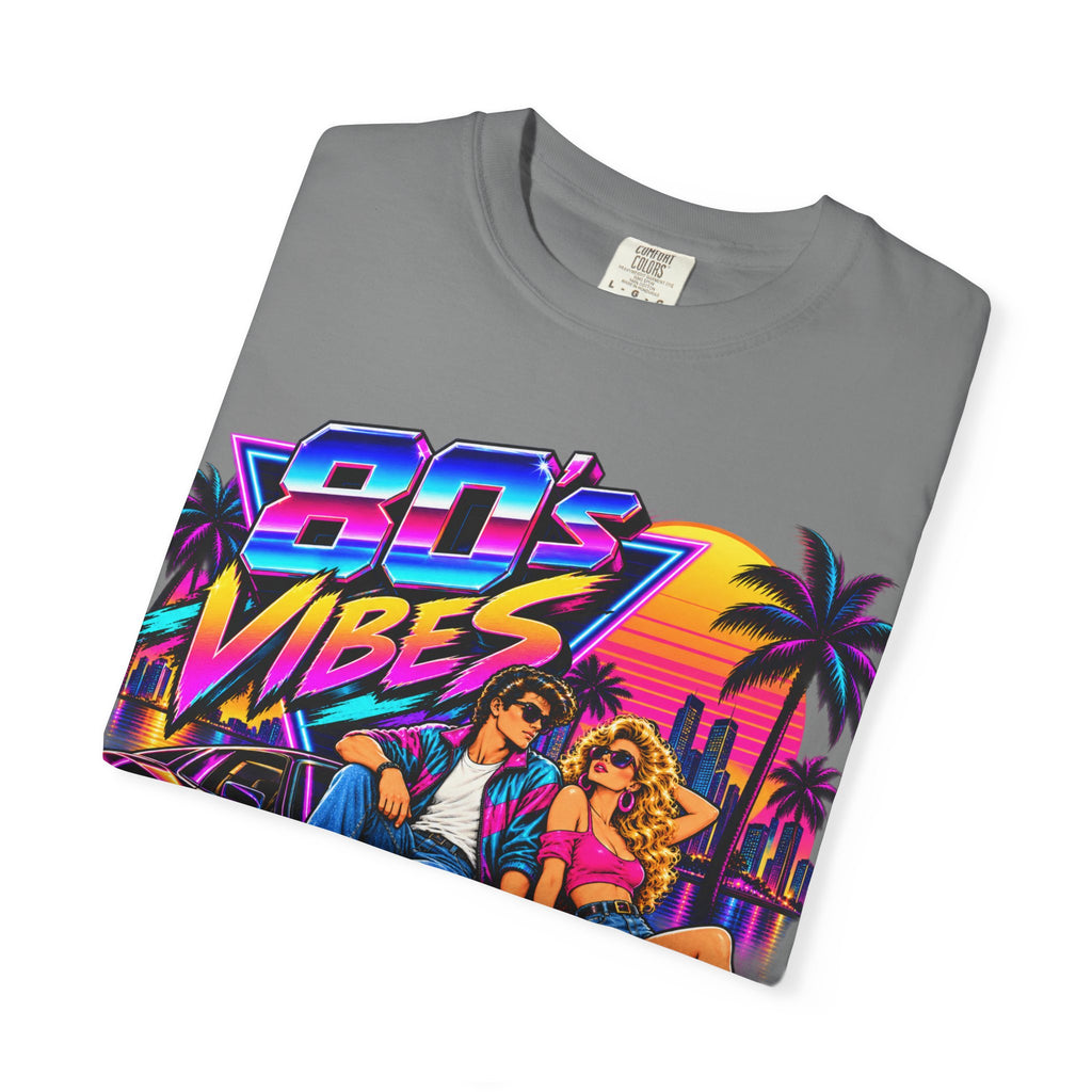 80s Vibes retro car scene T-shirt | neon palm sunset