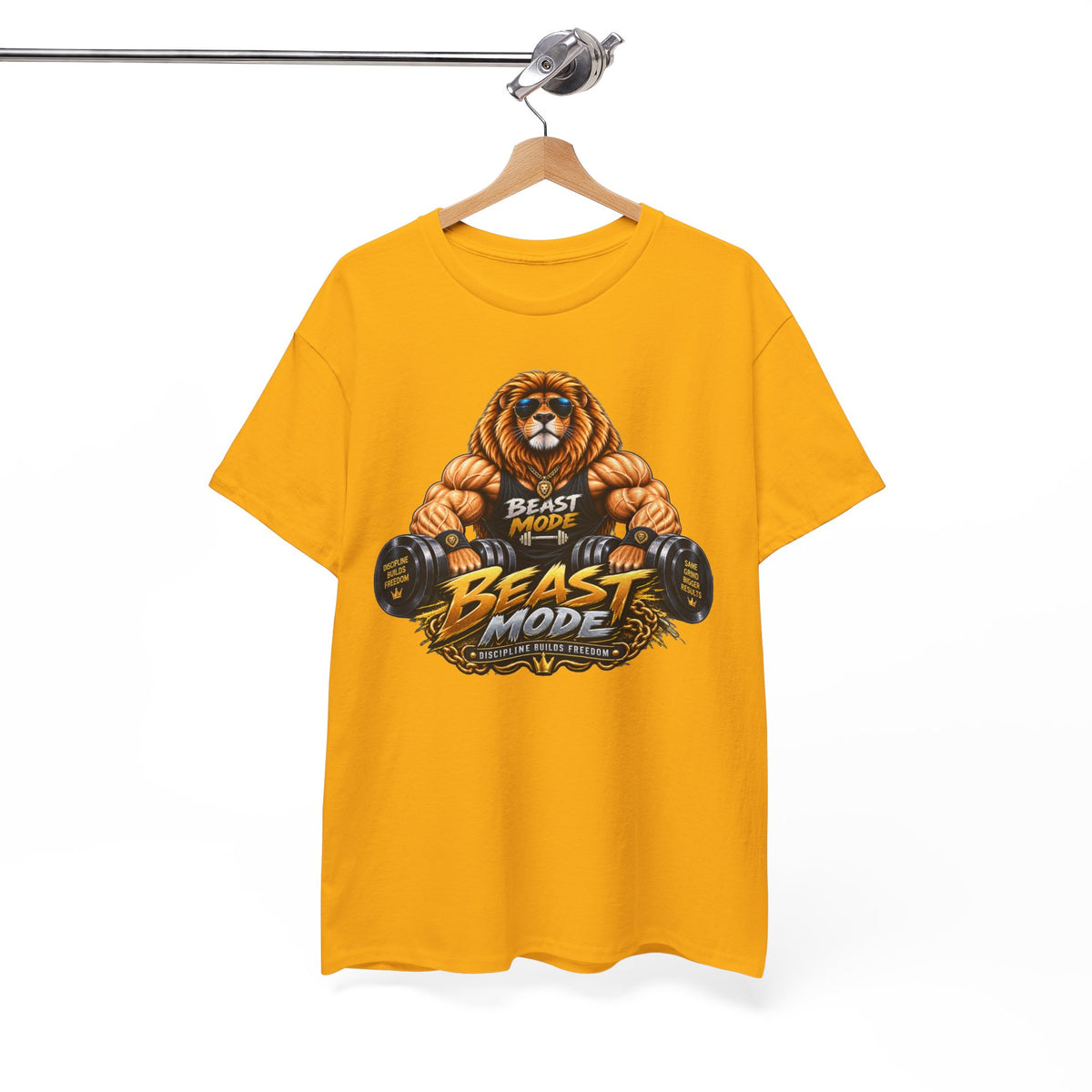 Beast Mode Lion T-Shirt — Workout Gym Fitness Tee