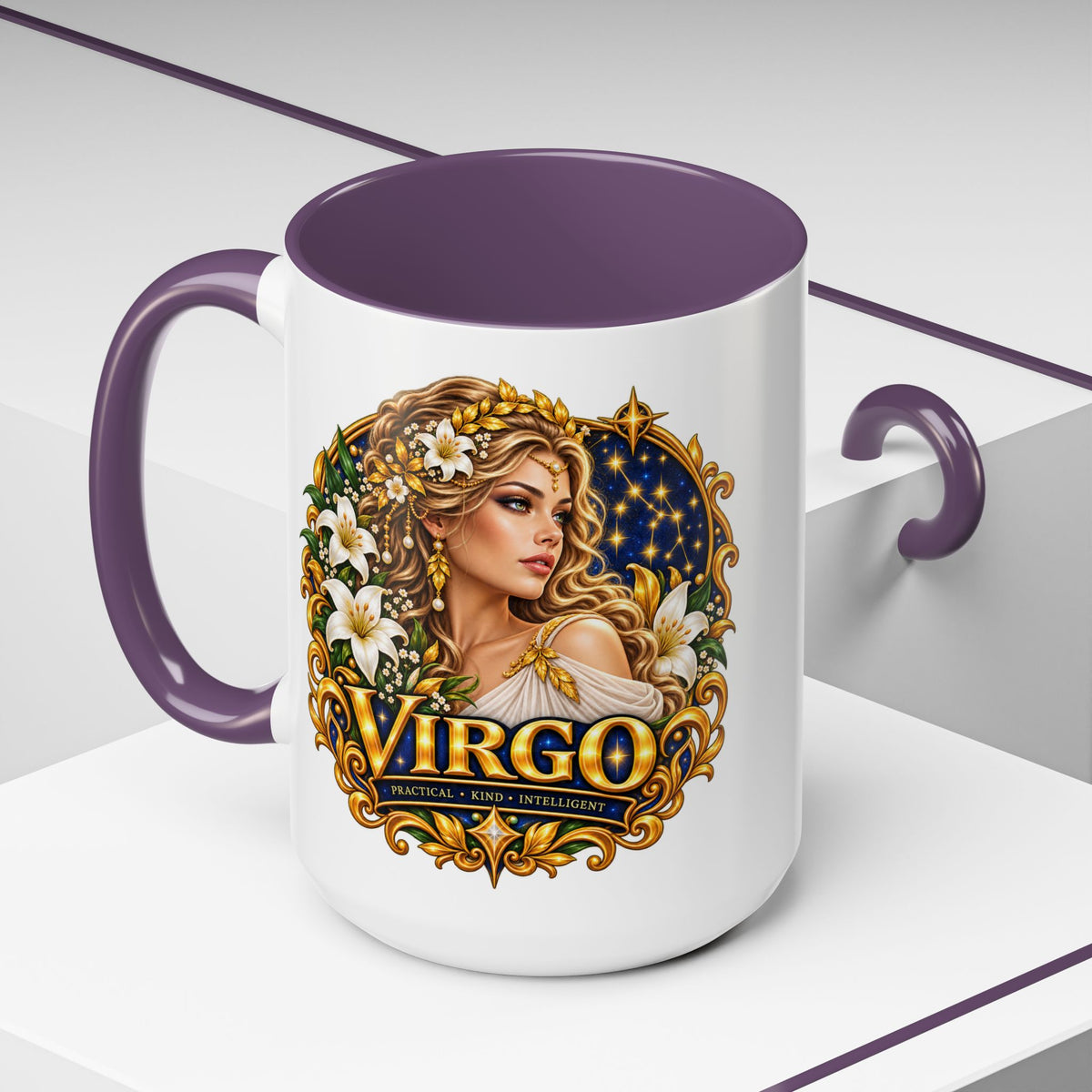 Virgo Zodiac Coffee Mug — Astrology Gift Mug (11/15oz)