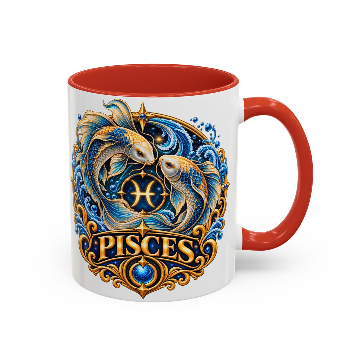 Pisces Zodiac Coffee Mug — Decorative Accent Astrology Mug (11/15oz)