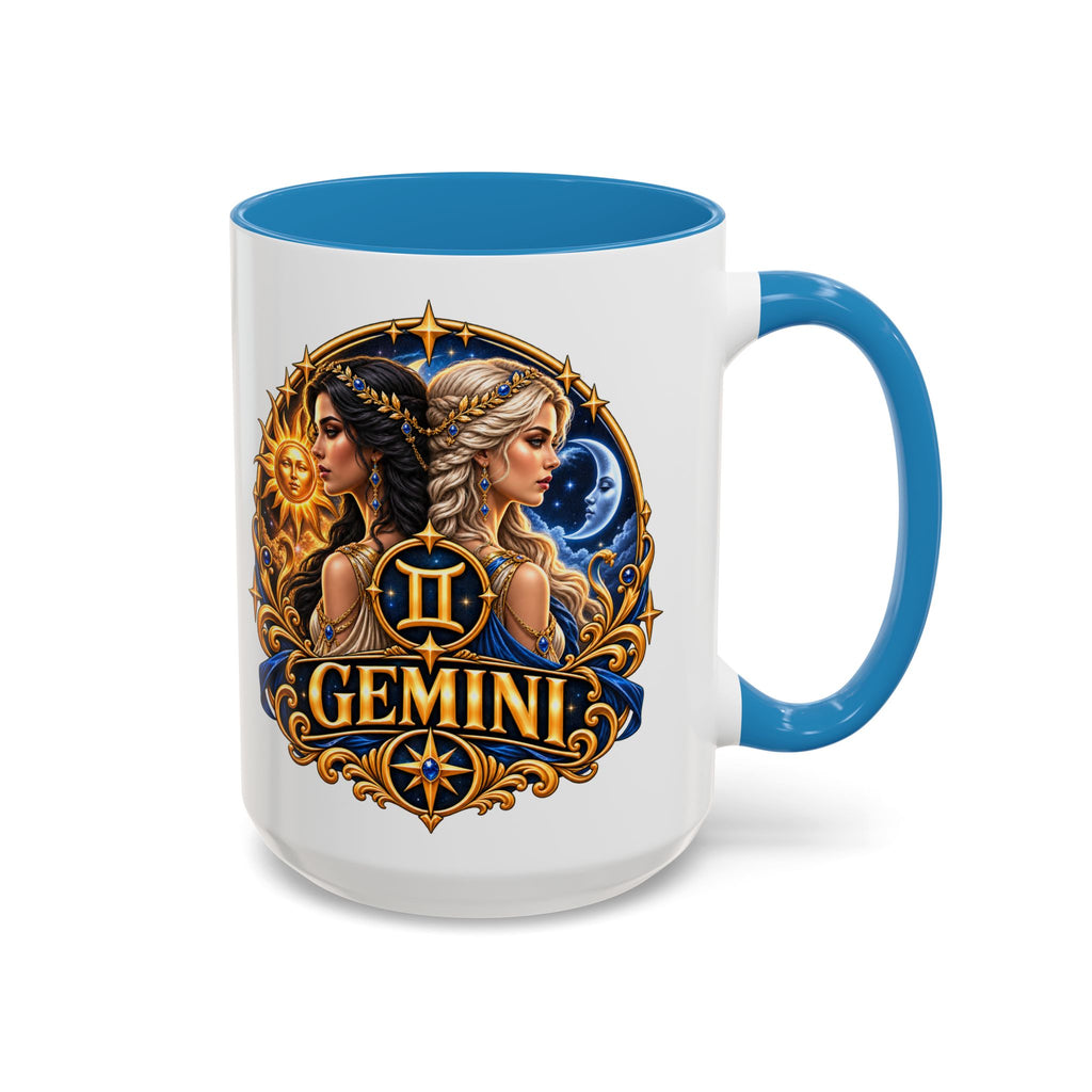Gemini Zodiac Coffee Mug — Gemini Sign Astrology Accent Mug (11/15oz)