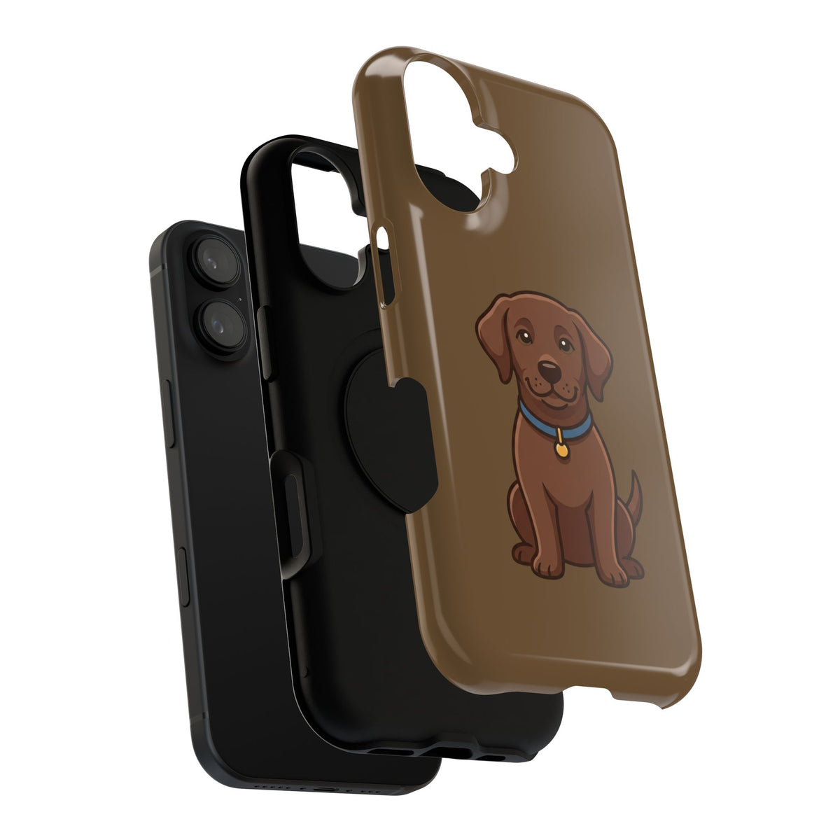 Chocolate Labrador Phone Case — Cute Dog Impact‑Resistant iPhone Cover
