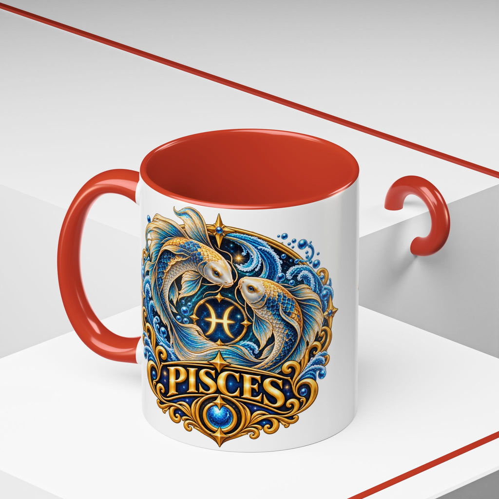 Pisces Zodiac Coffee Mug — Decorative Accent Astrology Mug (11/15oz)
