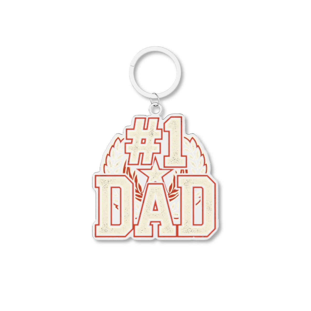 #1 Dad Keychain — Father's Day Keyring