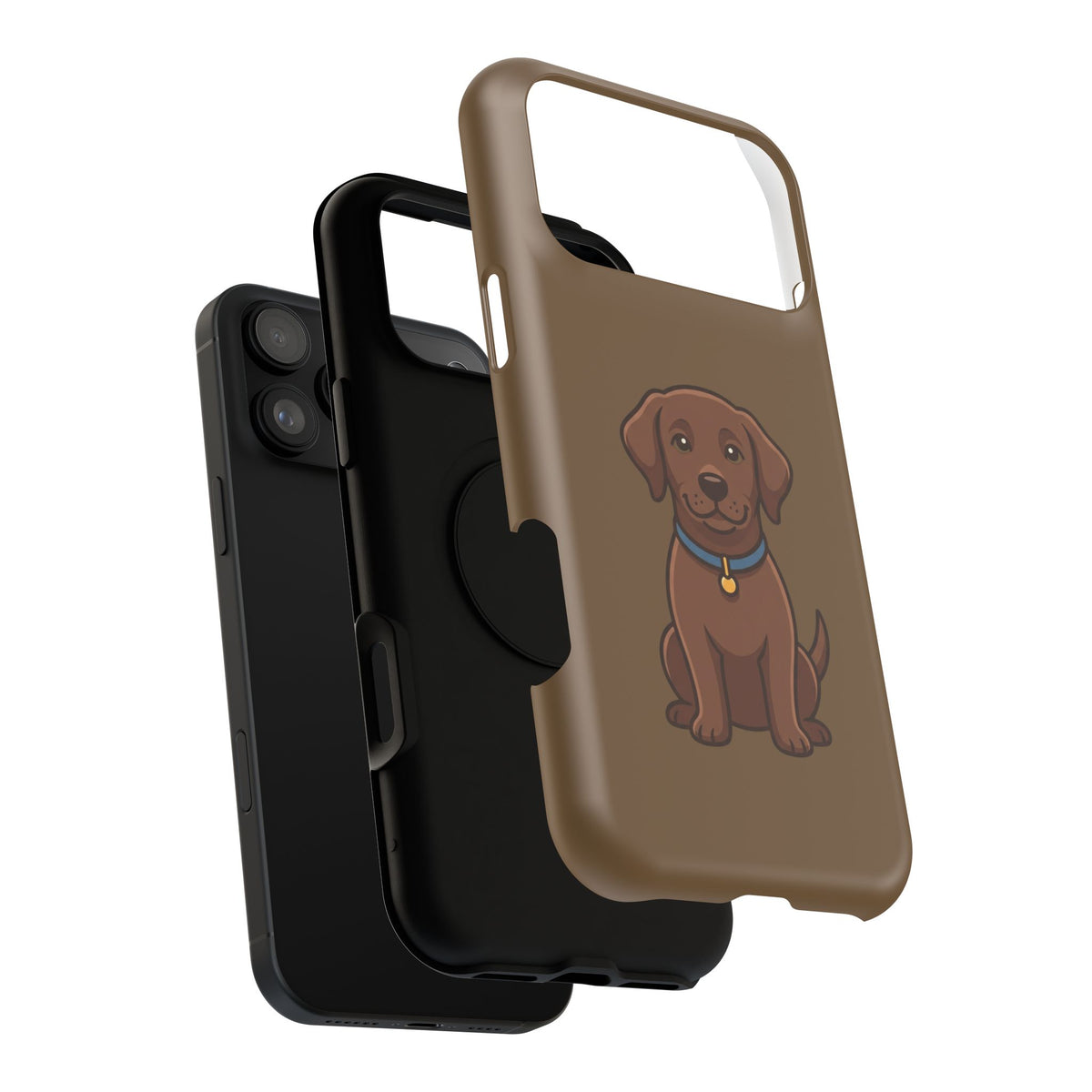 Chocolate Labrador Phone Case — Cute Dog Impact‑Resistant iPhone Cover